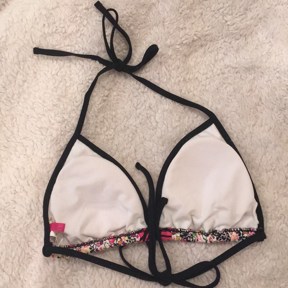 Swimsuit Top Pink and Black Zebra Leopard Floral - Picture 4 of 8